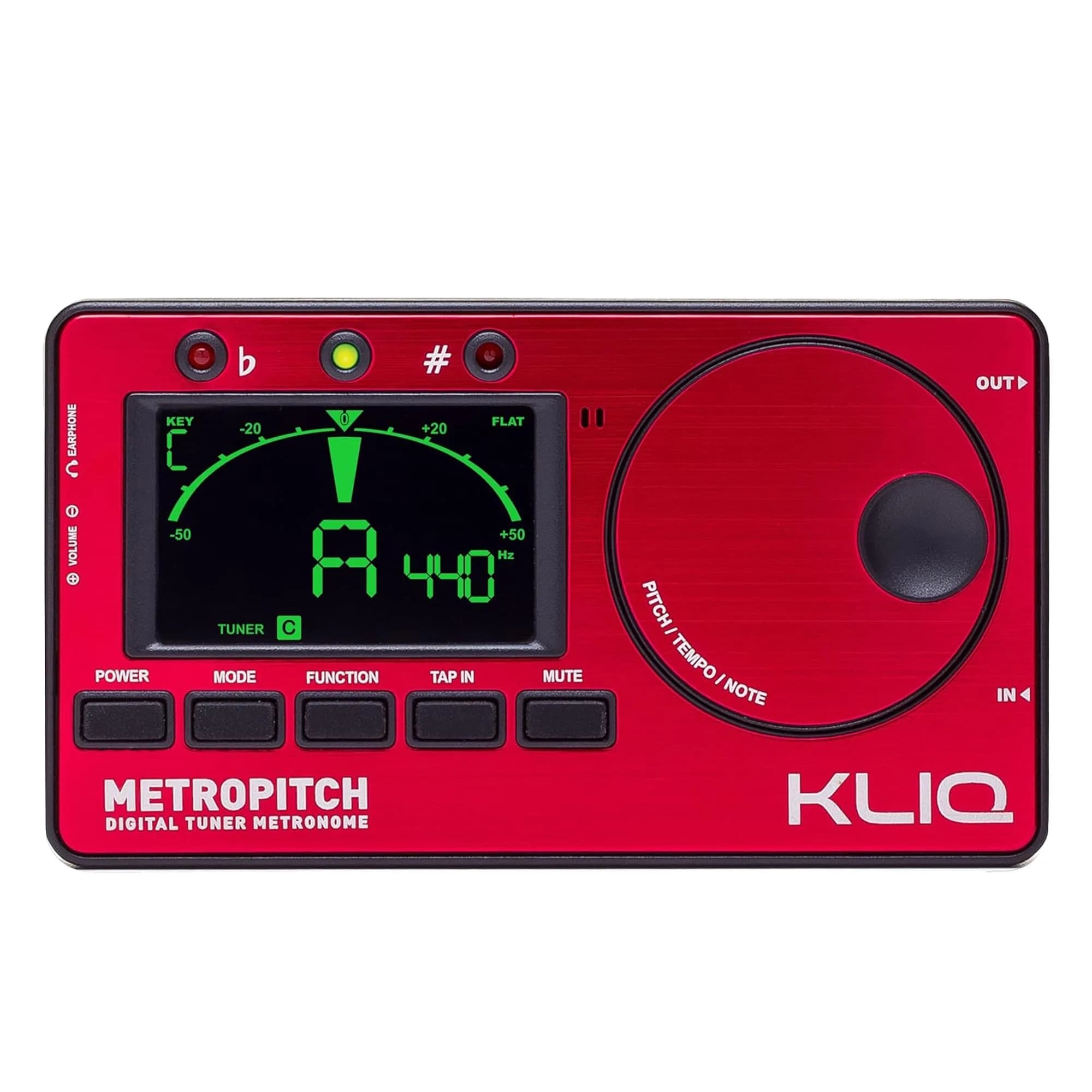 KLIQ MetroPitch Digital Metronome & Tuner for Piano, Guitar & Bass | 3-in-1 Practice Device with Tone Generator