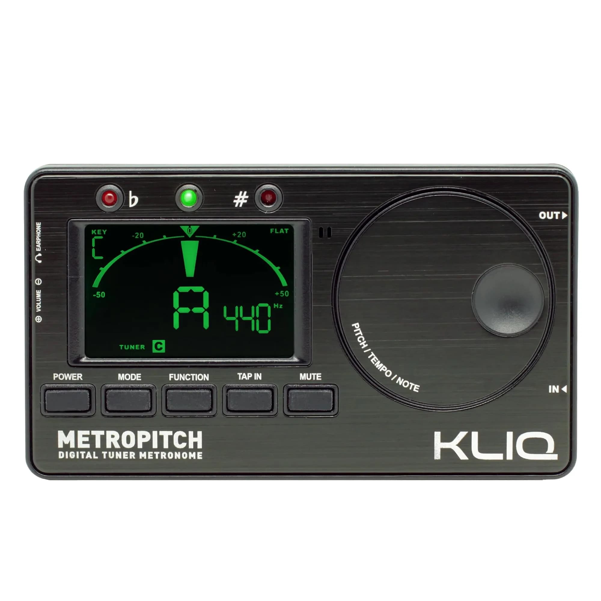 KLIQ MetroPitch Digital Metronome & Tuner for Piano, Guitar & Bass | 3-in-1 Compact Practice Tool with Accurate Tuning & Rhythm