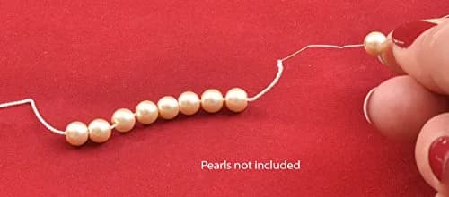 Bead Buddy 0.7mm Natural White Silk Cord Thread with Needle | Ideal for Jewelry Making, 2m thumbnail 3