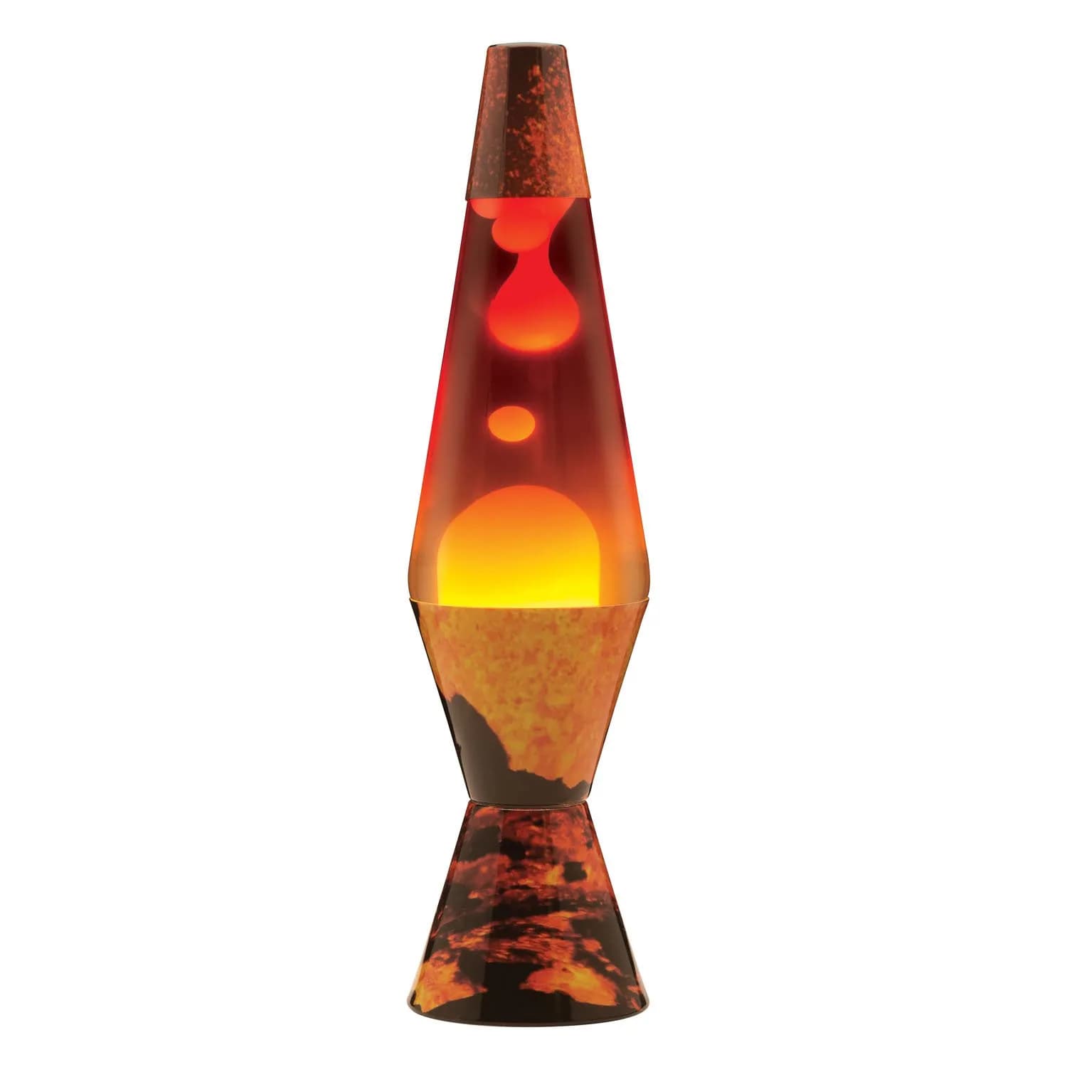 Lava Lite Colormax Volcano Lava Lamp 14.5-inch | Retro Motion Lamp with White Wax and Tri-Colored Globe — Multicolor