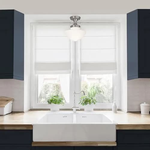Design House Vintage-Inspired Schoolhouse Semi-Flush Mount Ceiling Light, 9 in x 9 in x 10 in, Satin Nickel, White Glass Shade, 577494 | Classic ceiling fixture for home thumbnail 5