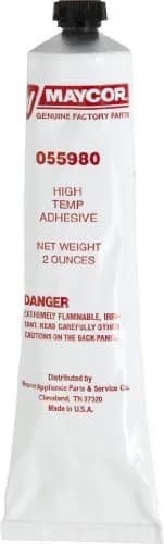 Whirlpool High Temp Adhesive Tube | OEM Part for Guitar & Bass Amplifiers (59ml, White/Black)