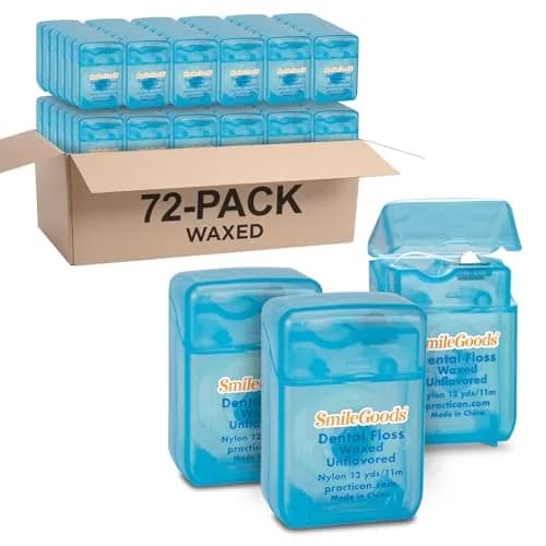 Practicon Waxed Dental Floss 12 yds | Unflavored Bulk Pack of 72 | Professional Oral Care thumbnail 1