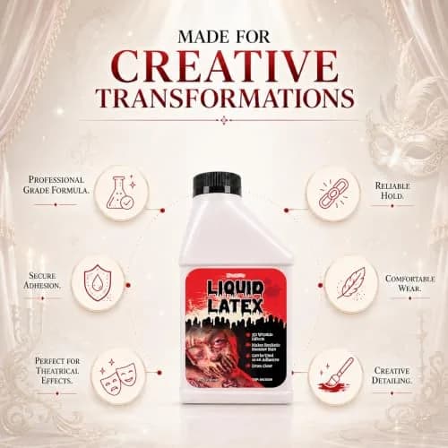 Kangaroo Liquid Latex Body Paint 414ml (14 Fl Oz) | SFX Makeup for Cosplay & Special Effects thumbnail 5
