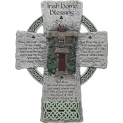 Cathedral Art Irish Home Blessing Resin Wall Cross | Blessings & Irish Heritage Decor thumbnail 1