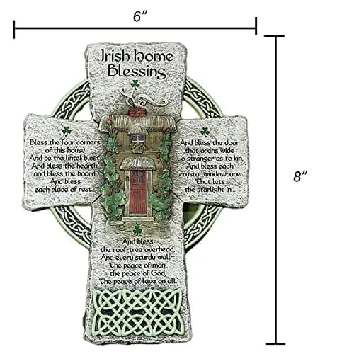 Cathedral Art Irish Home Blessing Resin Wall Cross | Blessings & Irish Heritage Decor thumbnail 2
