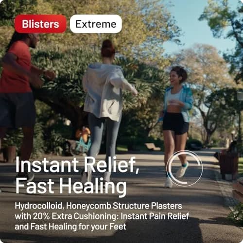 Compeed Sports Heel Blister Plasters 5 Hydrocolloid Cushions | Heal Fast & Discreet thumbnail 2