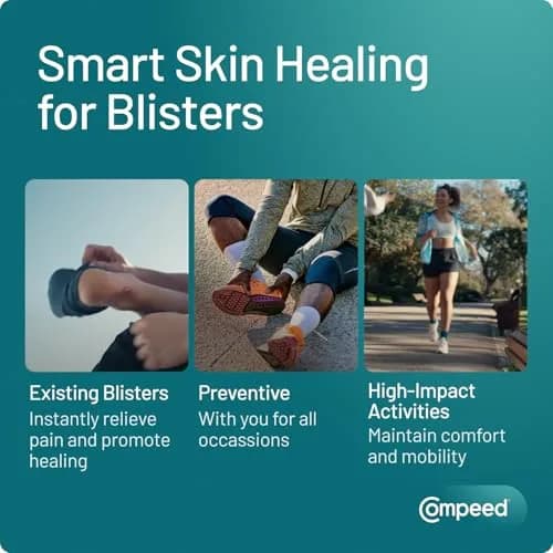 Compeed Sports Heel Blister Plasters 5 Hydrocolloid Cushions | Heal Fast & Discreet thumbnail 3