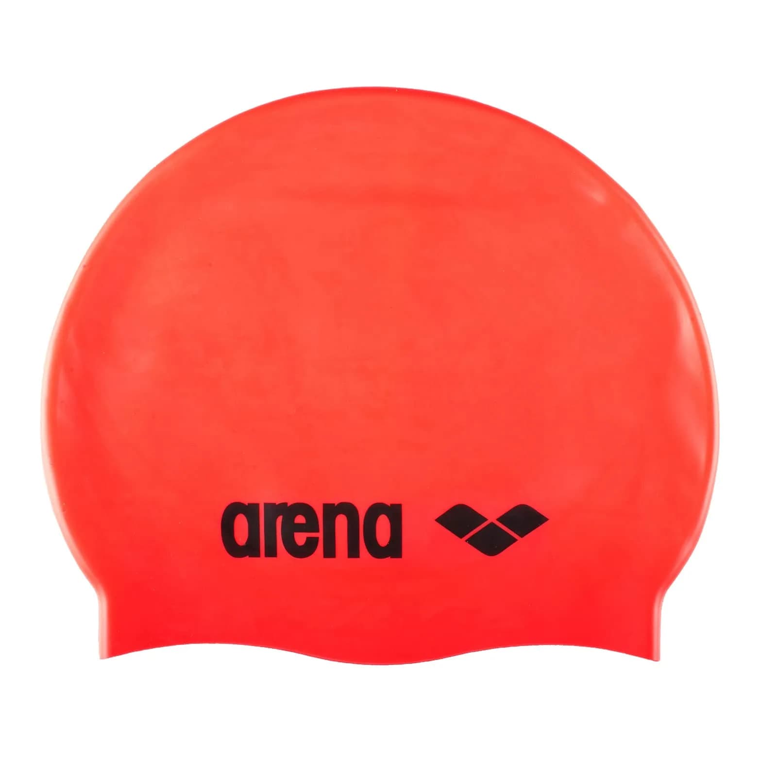 Arena Classic Unisex Soft Silicone Swim Cap for Women and Men, Intensive Training and Racing Comfortable Non-Slip Long Hair Swimming Hat, Fluorescent Red — Fluorescent Red