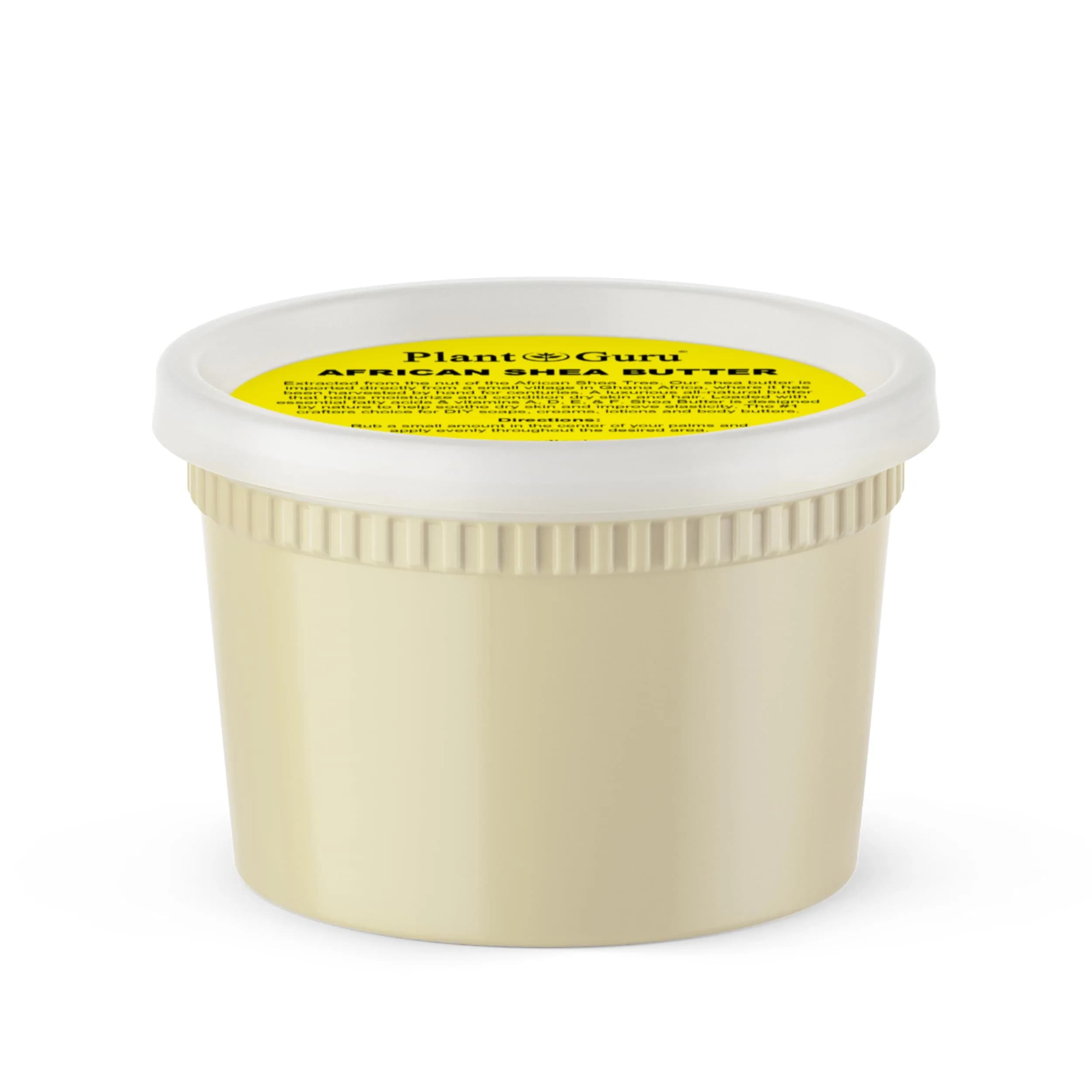 Plant Guru Raw African Shea Butter 16 oz. | Pure, Unrefined, Moisturizes Dry Skin & Hair — 16 Ounce