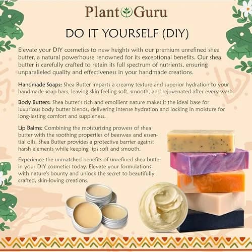 Plant Guru Raw African Shea Butter 16 oz. | Pure, Unrefined, Moisturizes Dry Skin & Hair thumbnail 6