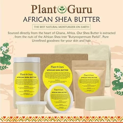 Plant Guru Raw African Shea Butter 16 oz. | Pure, Unrefined, Moisturizes Dry Skin & Hair thumbnail 3