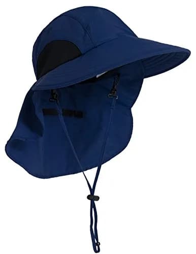 Tuga Adult Unisex Sol Wide Brim Hat (UPF 50+), Navy, Adult Unisex Medium | Maximum Sun Protection & Breathability thumbnail 1