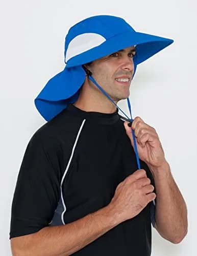 Tuga Adult Unisex Sol Wide Brim Hat (UPF 50+), Navy, Adult Unisex Medium | Maximum Sun Protection & Breathability thumbnail 7