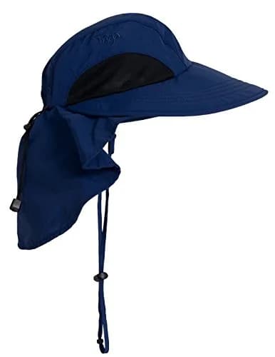 Tuga Adult Unisex Sol Wide Brim Hat (UPF 50+), Navy, Adult Unisex Medium | Maximum Sun Protection & Breathability thumbnail 2