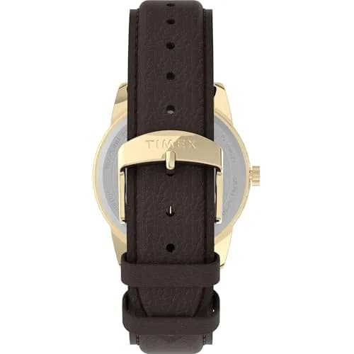Timex Men's Easy Reader 38mm Brown Leather Strap Watch | Classic Analog Quartz with INDIGLO Night Light thumbnail 4