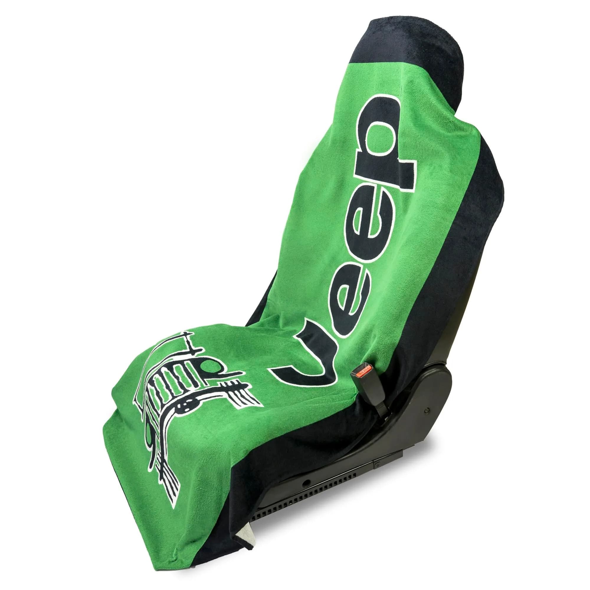 Seat Armour Jeep Seat Towel - Universal Fit Soft Machine Washable Jeep Towel - Easy Install, Multipurpose Towel2Go Seat Cover for Jeep - Green