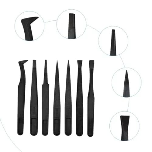 Marrywindix Plastic Tweezers 7pcs | Anti-static Precision Electronics & Jewelry Tool thumbnail 4