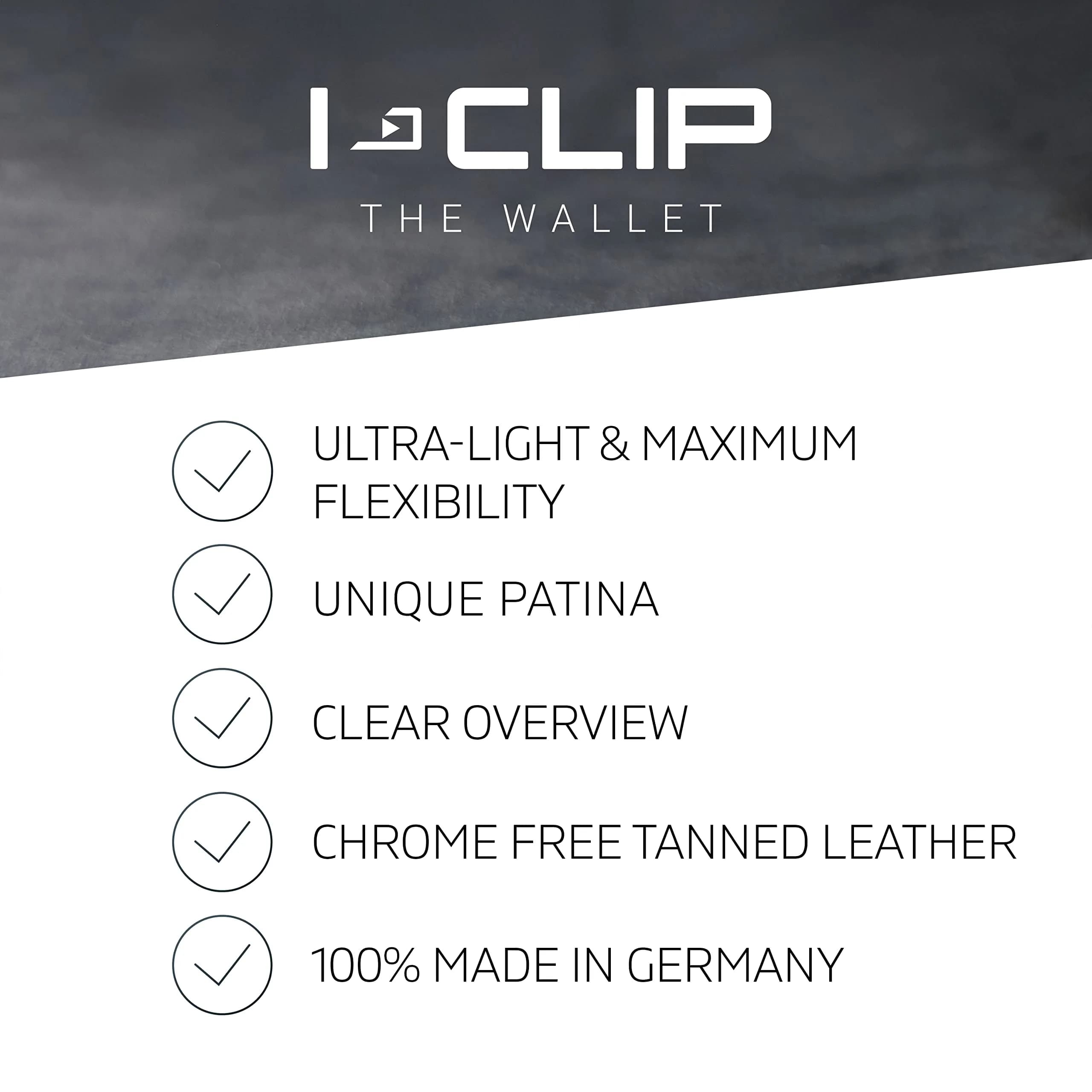 I-CLIP Premium Leather Slim Wallet for Men | 9 cm (3.54 in) Black - view 5
