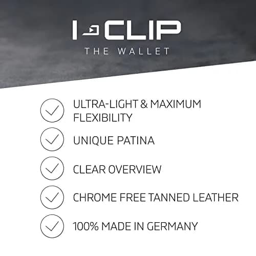 I-CLIP Premium Leather Slim Wallet for Men | 9 cm (3.54 in) Black thumbnail 5