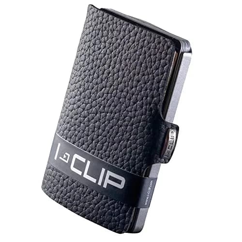 I-CLIP Premium Leather Slim Wallet for Men | 9 cm (3.54 in) Black thumbnail 1