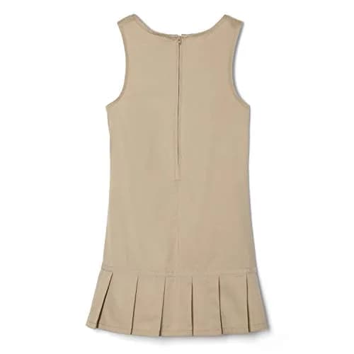 French Toast Girls' Ribbon Bow Pleated Jumper, Khaki, 4T | Classic School Uniform for Girls thumbnail 4