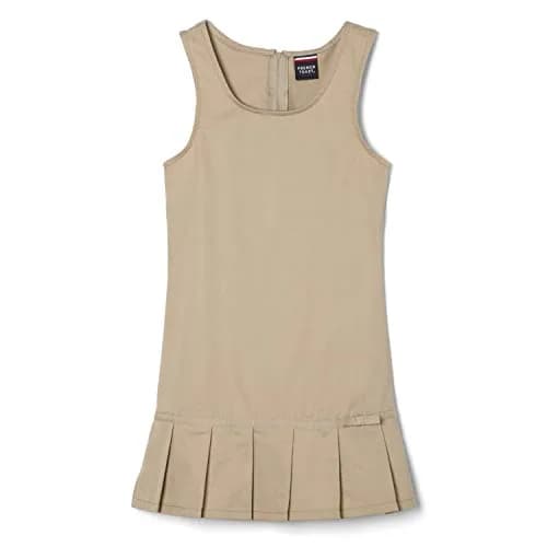 French Toast Girls' Ribbon Bow Pleated Jumper, Khaki, 4T | Classic School Uniform for Girls thumbnail 5