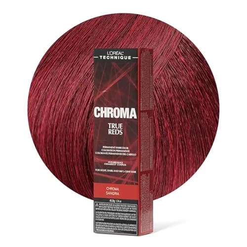 L'OREAL TECHNIQUE Chroma True Reds Permanent Hair Color - Sangria | Long-Lasting Red Shade, Suitable for All Hair Bases, Anti-Breakage Ceramide R™ Complex thumbnail 1