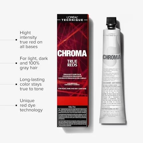 L'OREAL TECHNIQUE Chroma True Reds Permanent Hair Color - Sangria | Long-Lasting Red Shade, Suitable for All Hair Bases, Anti-Breakage Ceramide R™ Complex thumbnail 3