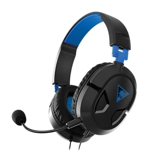 Turtle Beach Recon 50P Gaming Headset with Removable Mic | 40mm Speakers, Stereo, Black/Blue thumbnail 1