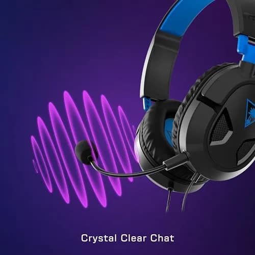 Turtle Beach Recon 50P Gaming Headset with Removable Mic | 40mm Speakers, Stereo, Black/Blue thumbnail 5
