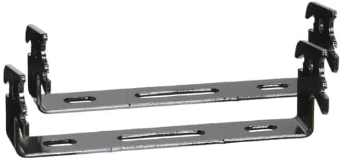 Wall Control Black 1in x 4in C-Bracket Slotted Metal Pegboard Hooks (2-Pack) | Secure Garage Tool Storage thumbnail 1