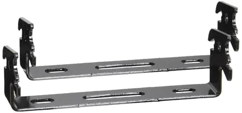Wall Control Black 1in x 4in C-Bracket Slotted Metal Pegboard Hooks (2-Pack) | Secure Garage Tool Storage thumbnail 2