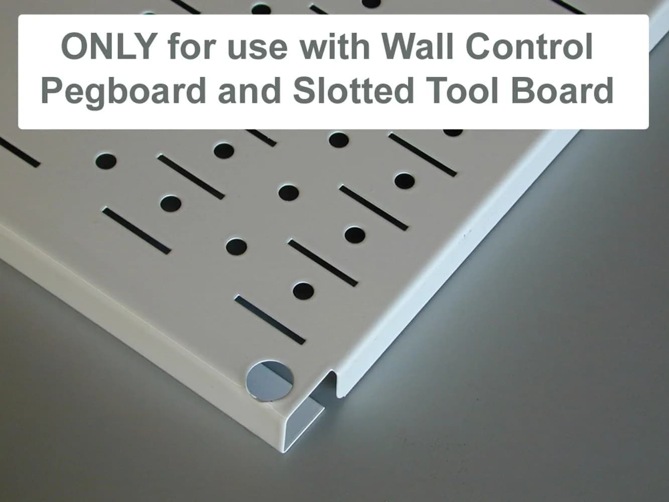 Wall Control Black 1in x 4in C-Bracket Slotted Metal Pegboard Hooks (2-Pack) | Secure Garage Tool Storage - view 4