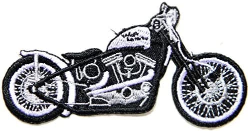 panicha biker patch White Motorcycles Model Logo Rider Biker Jacket Back Patch 3.5" x 2" | Embroidered Badge thumbnail 1