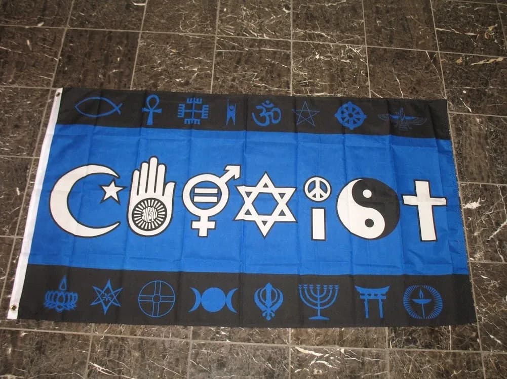 Flags Importer Coexist Polyester Flag 3x5' | Bold Colors, Durable, No Assembly