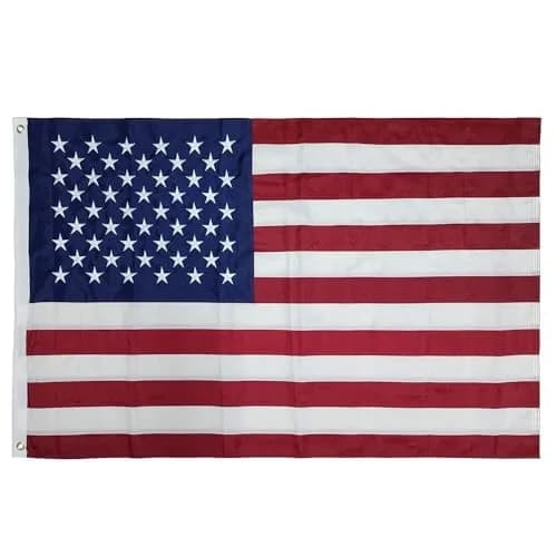 Flags Importer USA Flag 3x5' Nylon Embroidered Indoor & Outdoor Flag thumbnail 1