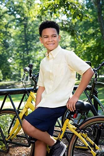 French Toast Boys' Adjustable Waist Twill Pleated Short, Navy, 16 | Wrinkle-Resistant, Perfect Fit for Indian Boys thumbnail 2