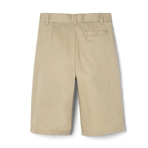 French Toast Boys' Adjustable Waist Twill Pleated Short, Khaki, Size 5 | Wrinkle-Resistant, Perfect Fit thumbnail 2