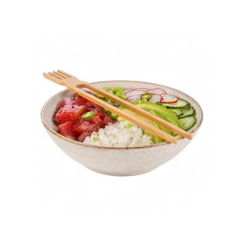 Restaurantware 10 in Bamboo Chopsticks with Fork, All-In-One, 100 Count | Eco-Friendly, Disposable Utensils for Food Trucks & Restaurants thumbnail 2