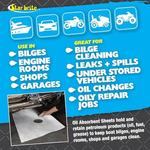STAR BRITE Bilge Oil Pads - Absorbs Oil, Repels Water | 6.53 kg (14.4 lb) Pack thumbnail 3