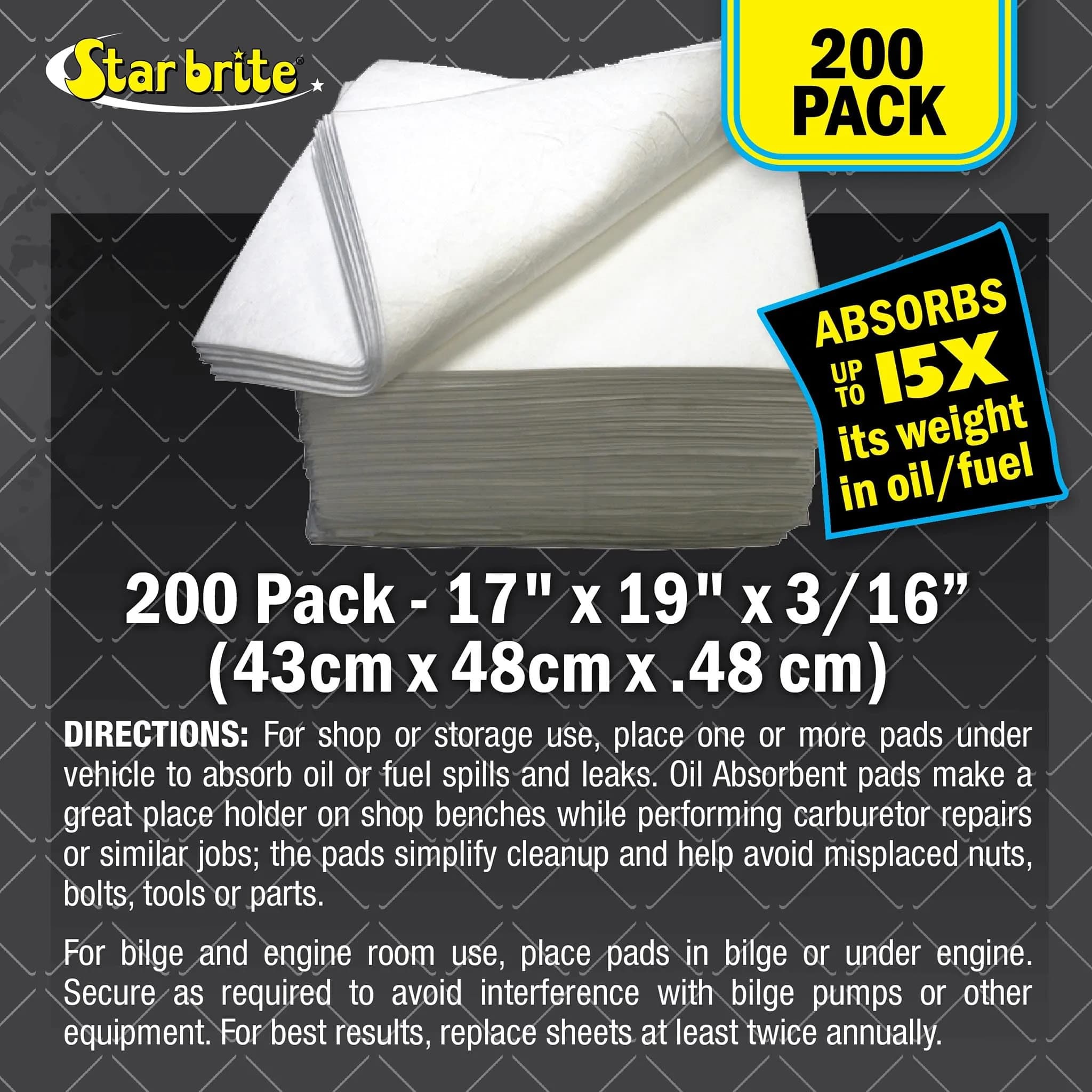 STAR BRITE Bilge Oil Pads - Absorbs Oil, Repels Water | 6.53 kg (14.4 lb) Pack - view 4
