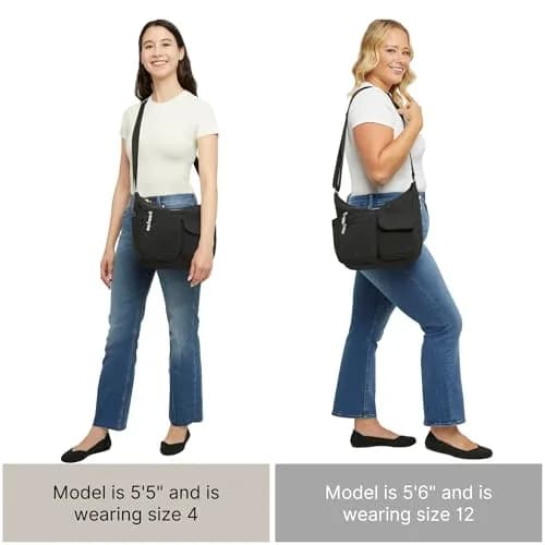 Baggallini Everywhere Bagg Hobo Crossbody Bag 25.5cm (10 inches) | Water-Resistant Travel Bag with RFID Wristlet thumbnail 7