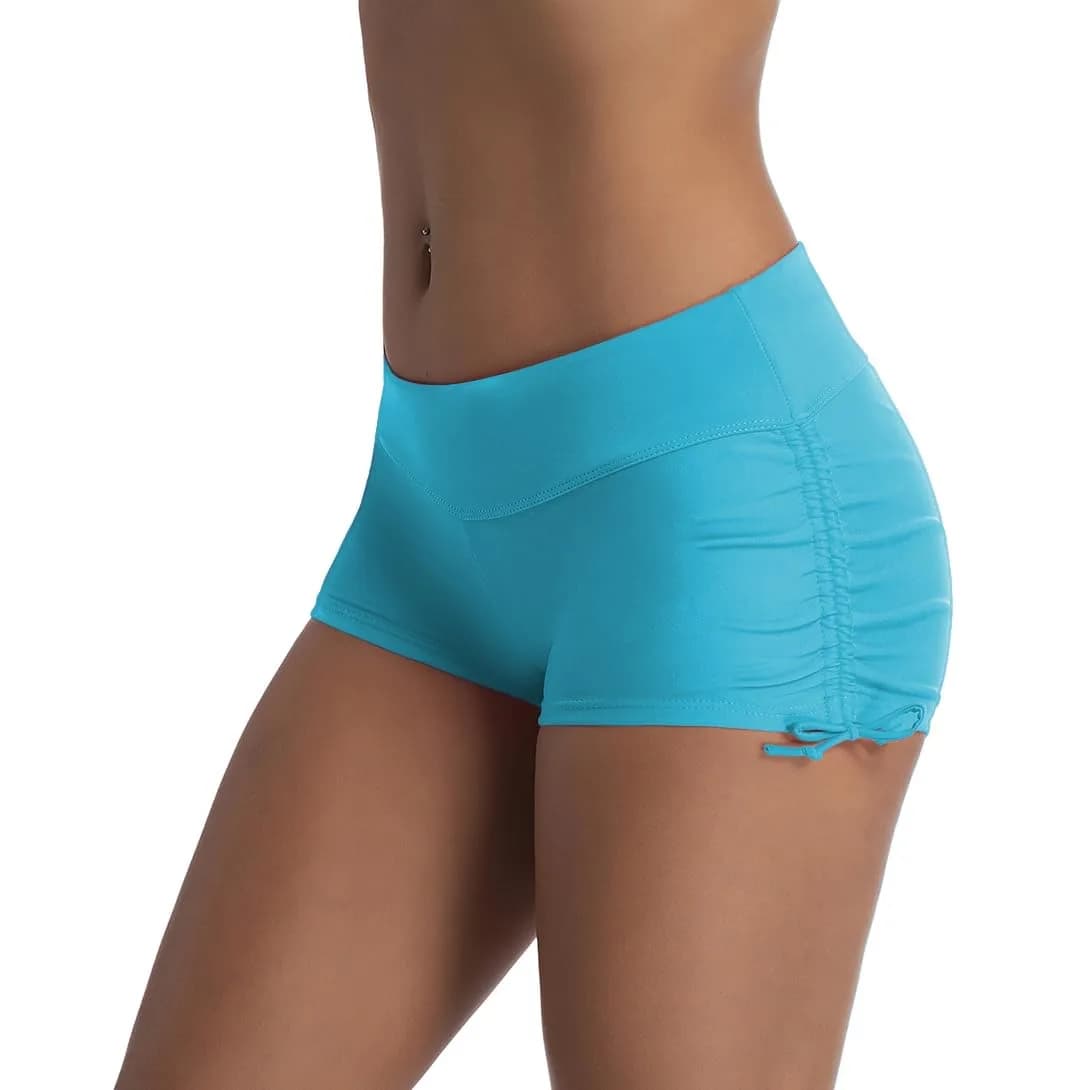 Micosuza Women's Beach Shorts Swimwear Blue XS | UPF 50+ Quick Dry Comfort
