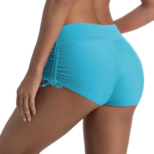 Micosuza Women's Beach Shorts Swimwear Blue XS | UPF 50+ Quick Dry Comfort thumbnail 4