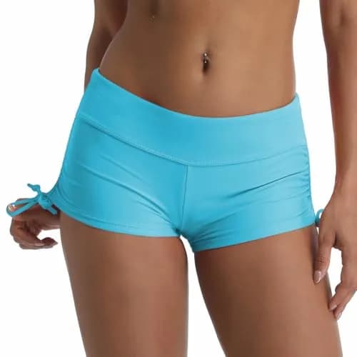 Micosuza Women's Beach Shorts Swimwear Blue XS | UPF 50+ Quick Dry Comfort thumbnail 2