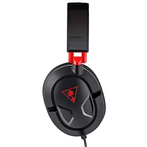 Turtle Beach Recon 50 Wired Gaming Headset for PC, PS5, Xbox | Red & Black Stereo thumbnail 5