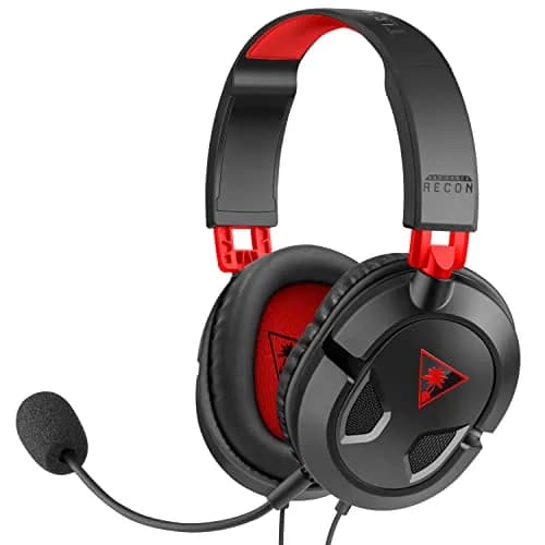 Turtle Beach Recon 50 Wired Gaming Headset for PC, PS5, Xbox | Red & Black Stereo thumbnail 1