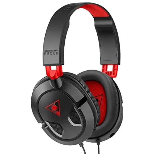 Turtle Beach Recon 50 Wired Gaming Headset for PC, PS5, Xbox | Red & Black Stereo thumbnail 3