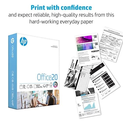 HP Office20 Printer Paper | 8.5 x 11 Letter Size | 20 lb Weight | 5000 Sheets (10 Ream Case) | 92 Bright | FSC Certified thumbnail 3